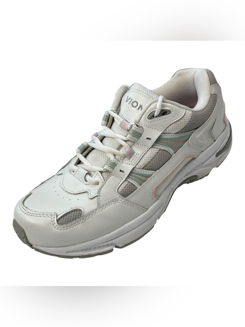 Vionic 23 Walk Women's White Athletic Walking Sneaker Pastel Accents Size 9.5